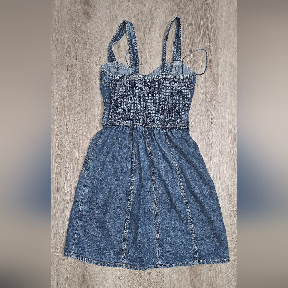 Japra Blue Denim Button-Front Overall Dress - Picture 5 of 5